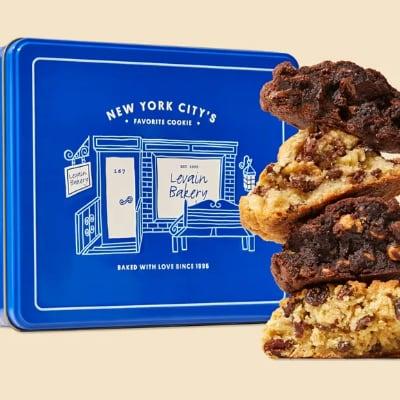 A box of Levain Bakery cookies