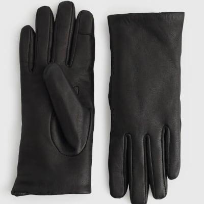 Quince cashmere lined leather gloves